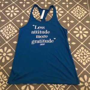 Lorna Jane Racerback Tank- Less Attitude More Gratitude